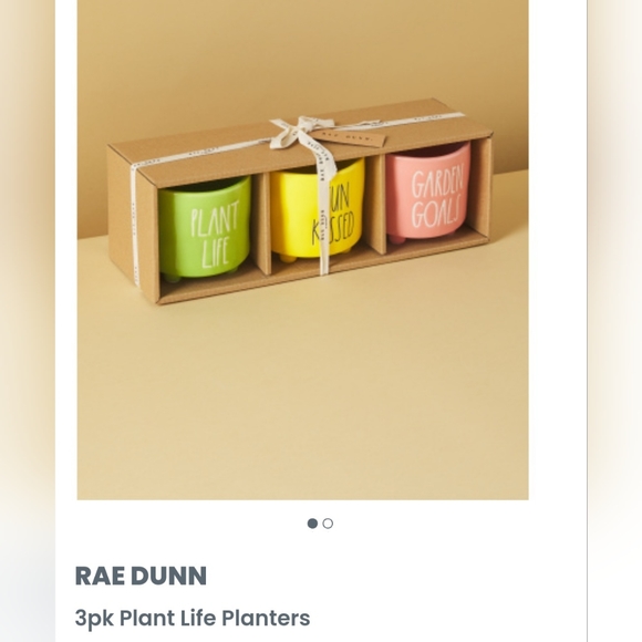 Rae Dunn Plant Life 3.5" Planter Set - Picture 2 of 3